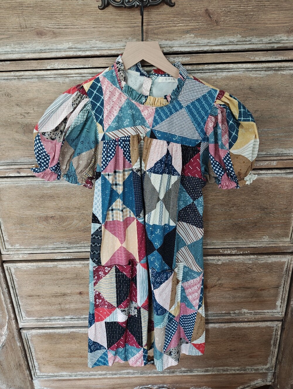 Doen Patchwork Mini Dress
